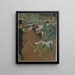 Quadrille vid Moulin Rouge - Henri de Toulouse-Lautrec — inramlat konstverk på väggen