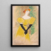 Yvette Guilbert - Henri de Toulouse-Lautrec — inramlat konstverk på väggen
