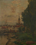 En vy av Thames - Henri van der Hecht — vy av konstverket