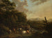 Landskapsbild av berg med herdar - Henricus Josephus Antonissen — vy av konstverket
