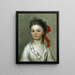 Henriette Charlotte Chastaigner Mme Nathaniel Broughton - Henrietta De Beaulieu Dering Johnston — inramlat konstverk på väggen