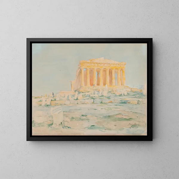 västfasaden av Parthenon - Henry Bacon — inramlat konstverk på väggen