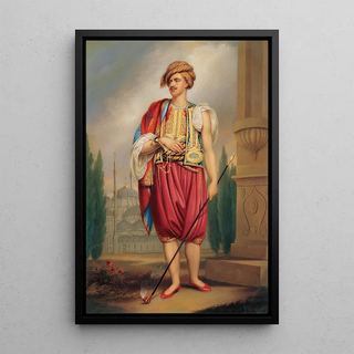 Henry Bone - A Portrait of Thomas Hope in Turkish Costume.webp