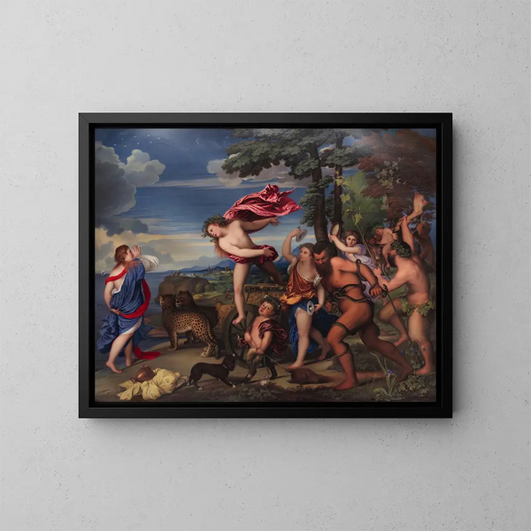 Bacchus och Ariane - Henry Bone — inramlat konstverk på väggen