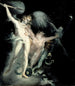 Satan och döden med syndens ingripande - Henry Fuseli — vy av konstverket