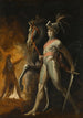 La rencontre de Sir Hon de Bordeaux et Scherasmin dans la grotte du Liban de l'Oberon de Wieland - Henry Fuseli — vy av konstverket