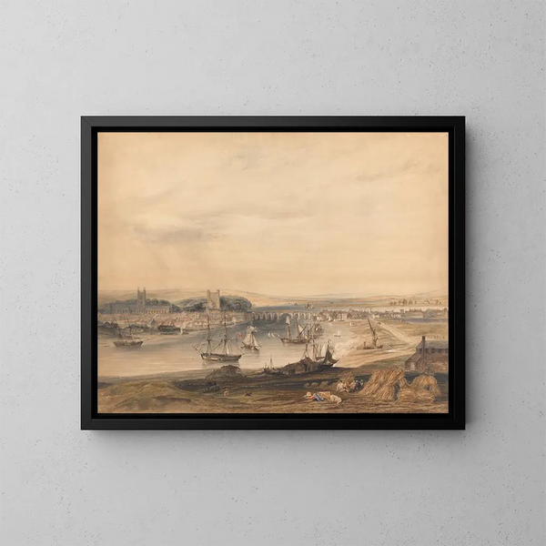 Vue de Rochester, la ville et le port - Henry Gastineau — inramlat konstverk på väggen