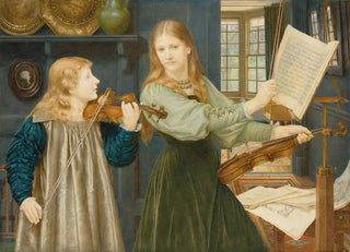 Henry James Holiday - The Duet Portraits of Alexandra daughter of Rev G Kitchin and Winifrid daughter of the painter.webp