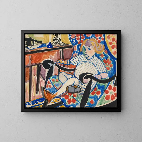 Gouache - Henry Lyman Saen — inramlat konstverk på väggen