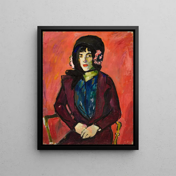 Portrait d'une fille - Henry Lyman Saen — inramlat konstverk på väggen