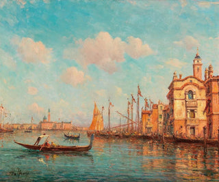 Venise, vy över San Giorgio Maggiore - Henry Malfroy — vy av konstverket