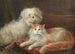 Studie av en grythund och en katt - Henry Maurice Page — vy av konstverket