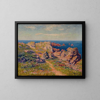 Vackert väder, Pern, Île d'Ouessant - Henry Moret — inramlat konstverk på väggen