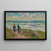 Bretonnes framför havet - Henry Moret — inramlat konstverk på väggen