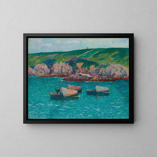Les barques Dolan - Henry Moret — inramlat konstverk på väggen