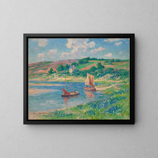 Les Sableurs de Pont-Aven - Henry Moret — inramlat konstverk på väggen