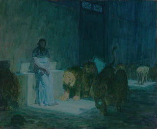 Daniel i lejonkulan - Henry Ossawa Tanner — vy av konstverket