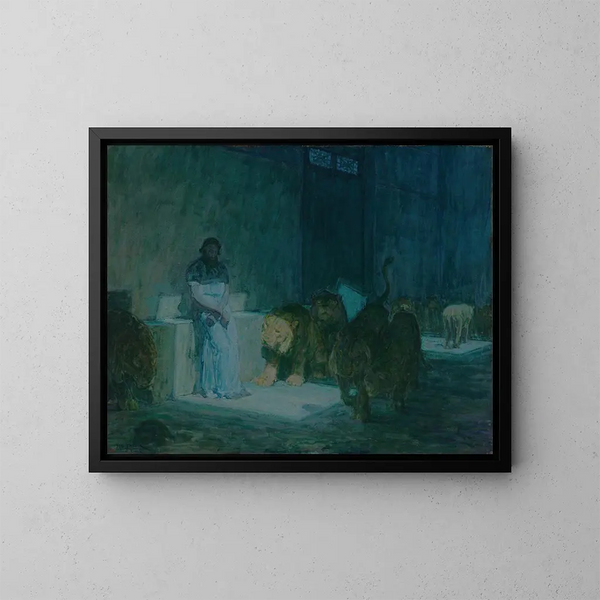 Daniel i lejonkulan - Henry Ossawa Tanner — inramlat konstverk på väggen