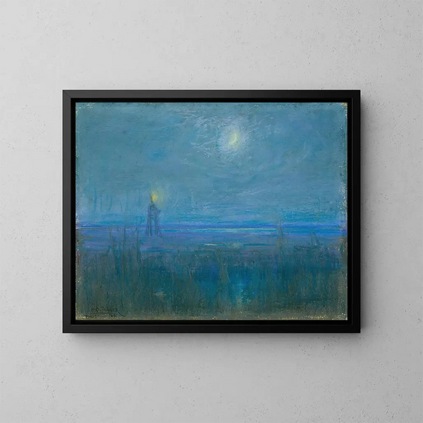 Marais du New Jersey - Henry Ossawa Tanner — inramlat konstverk på väggen