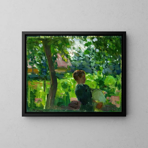 Studie för säckpipa lektionen - Henry Ossawa Tanner — inramlat konstverk på väggen