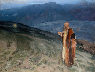 Studie för Mose och den brinnande busken - Henry Ossawa Tanner — vy av konstverket