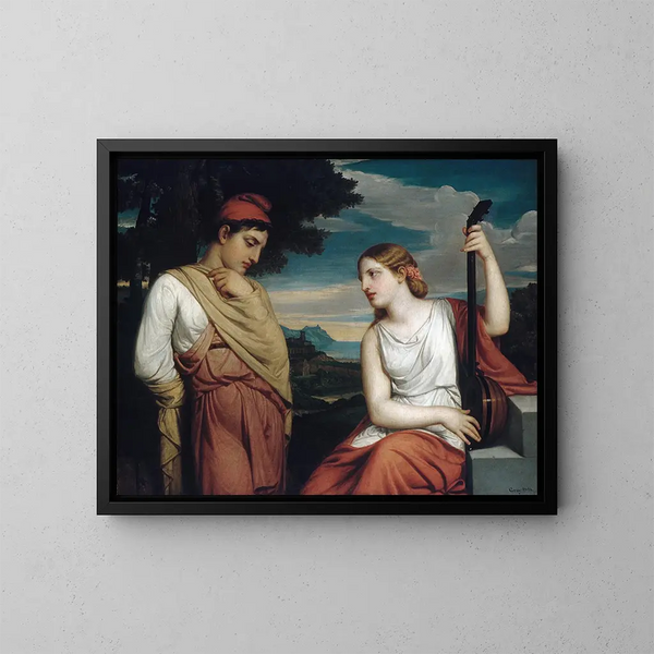 Les Amants grecs - Henry Peters Gray — inramlat konstverk på väggen