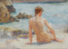 En sommardag - Henry Scott Tuke — vy av konstverket
