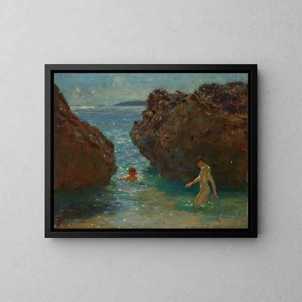 Baigneurs - Henry Scott Tuke — inramlat konstverk på väggen