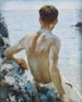 Studie av strand - Henry Scott Tuke — vy av konstverket