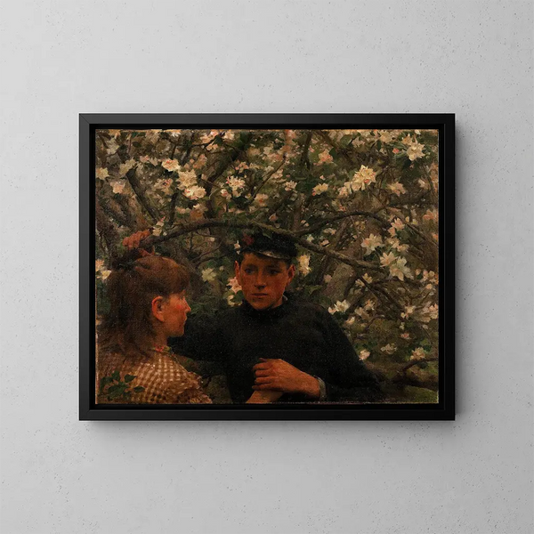La Promesse - Henry Scott Tuke — inramlat konstverk på väggen