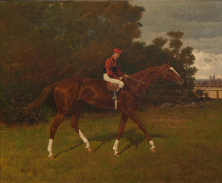 Henry Stull - Charles Edward Owned by William H Dubois with Jockey Up.webp