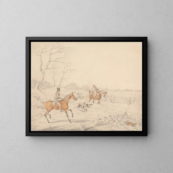 Doodle hemligt - Henry Thomas Alken — inramlat konstverk på väggen