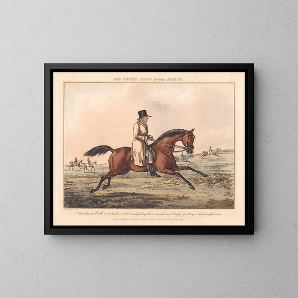 Les Sept Âges du Cheval - Henry Thomas Alken — inramlat konstverk på väggen