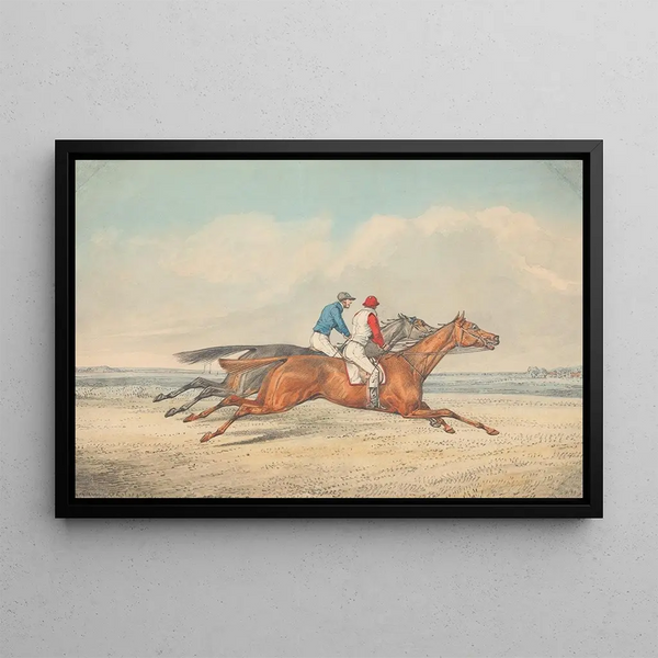 Henry Thomas Alken - Two Jockeys Galloping Neck and Neck to Right.webp