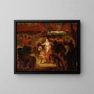Henryk Rodakowski - Entry of Henry of Valois to Krakw sketch.webp