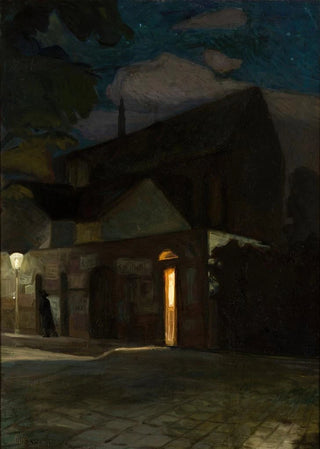 Henryk Szczygliski - The Domincan Church in Krakow at Night.webp