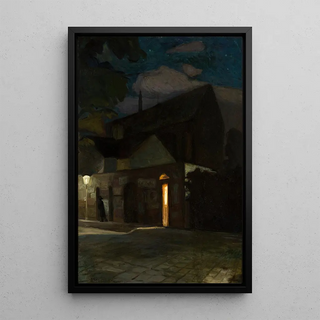 Henryk Szczygliski - The Domincan Church in Krakow at Night.webp