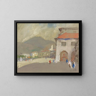 Lugano - Hercules Brabazon Brabazon — inramlat konstverk på väggen