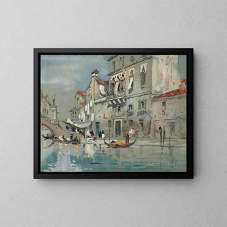 La maison de Tintoretto à Venise - Hercules Brabazon Brabazon — inramlat konstverk på väggen