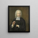 Justus Tjeenk 1730-82 en av grundarna av Zeeuws Genootschap Zeeland Society Minister i Vlissingen - Herman Frederik van Hengel — inramlat konstverk på väggen