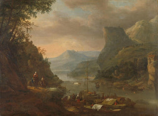 Herman Saftleven - Riviergezicht in een bergachtige streek.webp