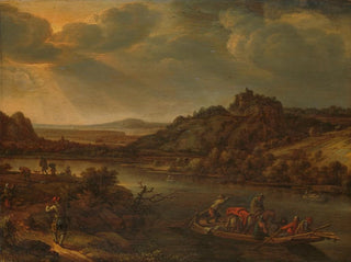 Vue de rivière avec bac - Herman Saftleven — vy av konstverket