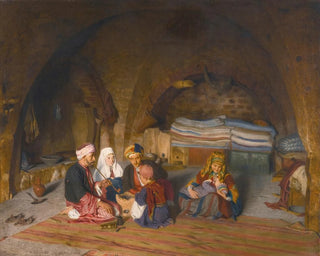 En familj i Betlehem - Hermann Behmer — vy av konstverket