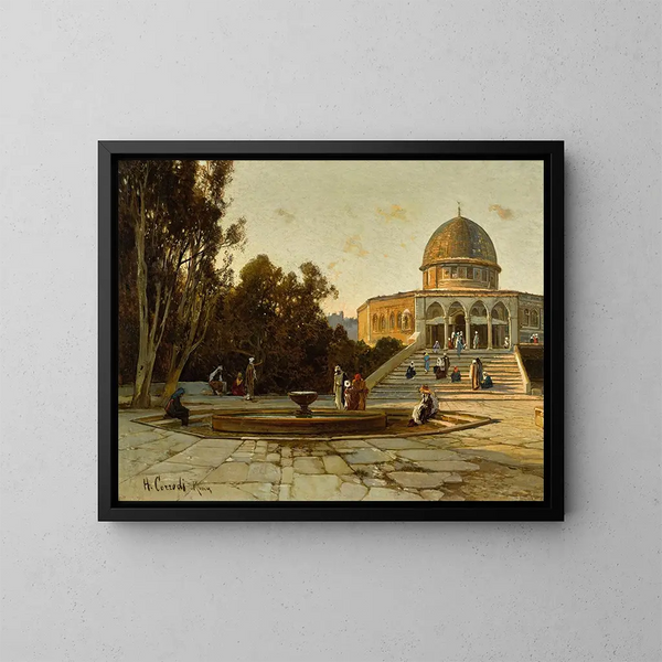 Le Dôme du Rocher Jerusalem - Hermann David Salomon Corrodi — inramlat konstverk på väggen