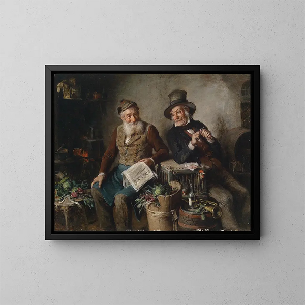 Bons amis - Hermann Kern — inramlat konstverk på väggen