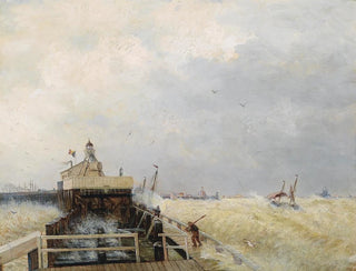 Port till Ostende - Hermann Ottomar Herzog — vy av konstverket