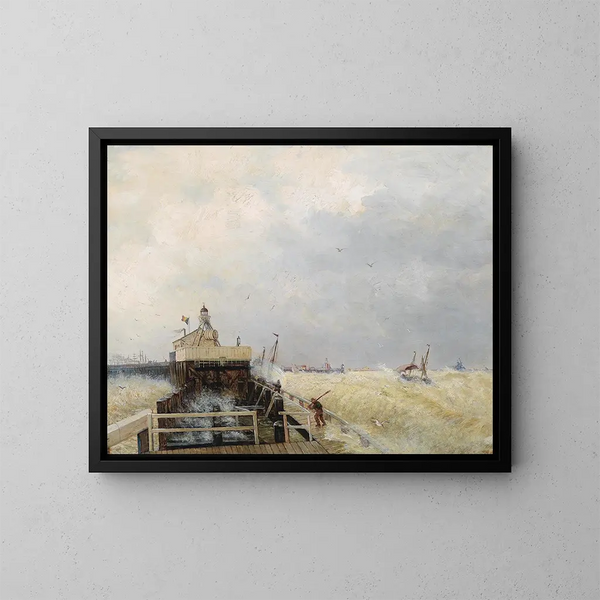 Port till Ostende - Hermann Ottomar Herzog — inramlat konstverk på väggen