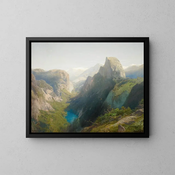 Lac Miroir, Yosemite - Hermann Ottomar Herzog — inramlat konstverk på väggen