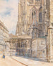 Tour syd av katedralen Saint-Étienne med Gerst - Hermann Schmidt — vy av konstverket