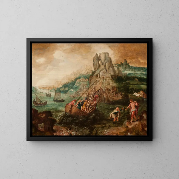 La dernière apparition du Christ à ses disciples - Herri met de Bles — inramlat konstverk på väggen